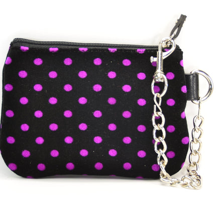 WDT401  VELVET  POLKA DOT WALLET