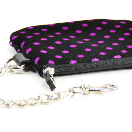 WDT401  VELVET  POLKA DOT WALLET