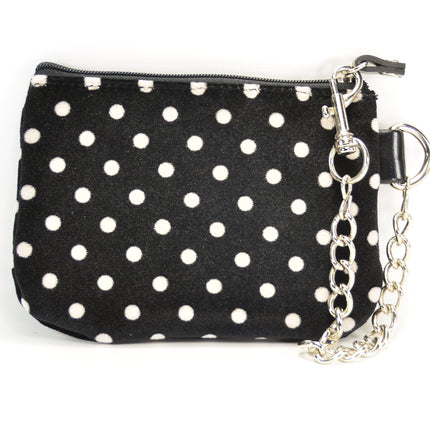 WDT401  VELVET  POLKA DOT WALLET