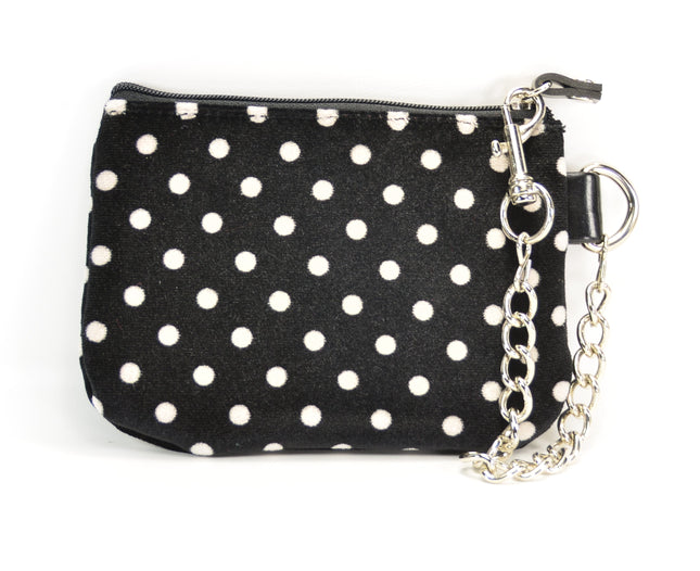WDT401  VELVET  POLKA DOT WALLET