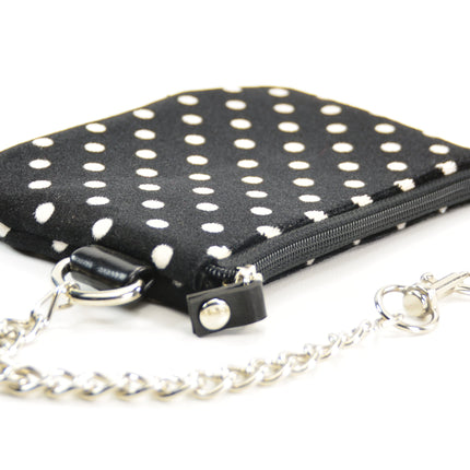 WDT401  VELVET  POLKA DOT WALLET