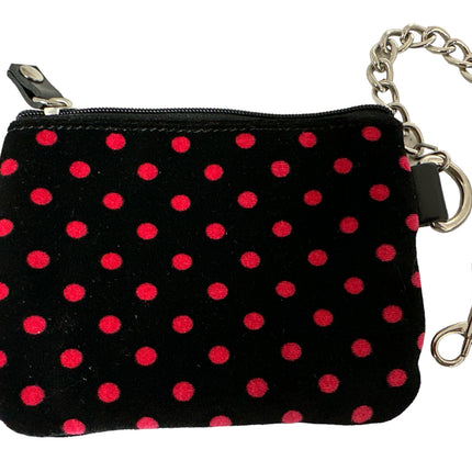 WDT401  VELVET  POLKA DOT WALLET