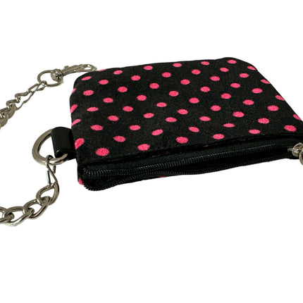 WDT401  VELVET  POLKA DOT WALLET