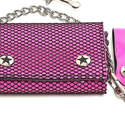 WFN101PINK  FISHNET WALLET