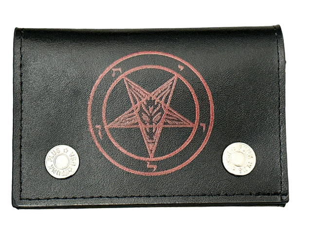 WP-BHMT-BLK/RD  BAPHOMET GENUINE  LEATHER
