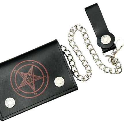 WP-BHMT-BLK/RD  BAPHOMET GENUINE  LEATHER