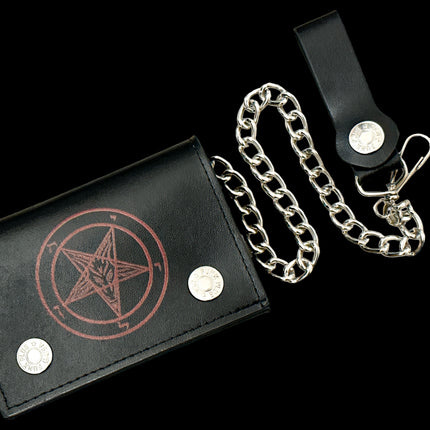 WP-BHMT-BLK/RD  BAPHOMET GENUINE  LEATHER