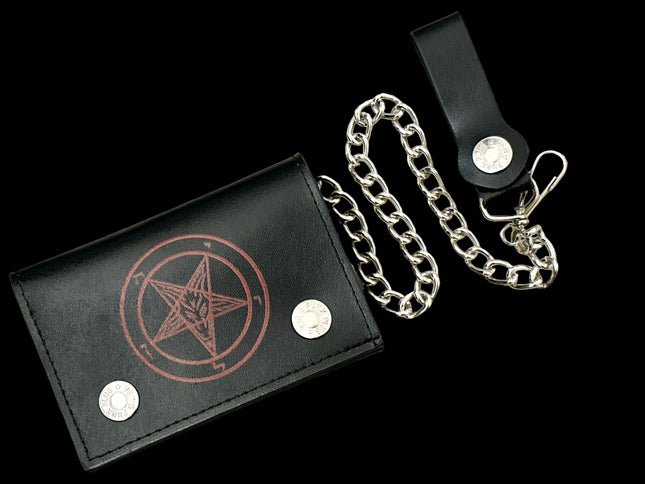 WP-BHMT-BLK/RD  BAPHOMET GENUINE  LEATHER
