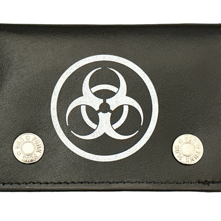 WP-BIO-BLK/WT  BIO HAZARD GENUINE  LEATHER
