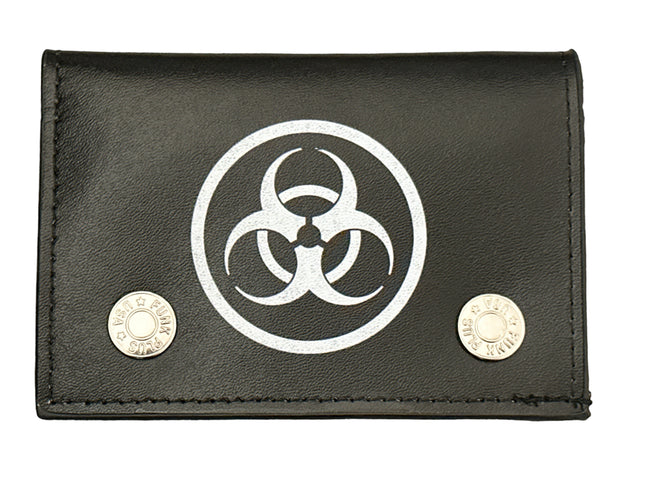 WP-BIO-BLK/WT  BIO HAZARD GENUINE  LEATHER