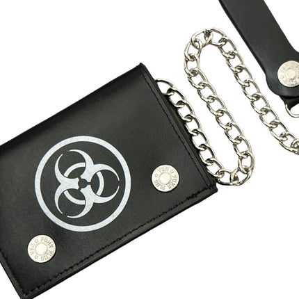 WP-BIO-BLK/WT  BIO HAZARD GENUINE  LEATHER