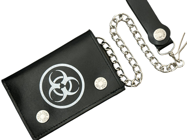 WP-BIO-BLK/WT  BIO HAZARD GENUINE  LEATHER