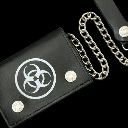 WP-BIO-BLK/WT  BIO HAZARD GENUINE  LEATHER