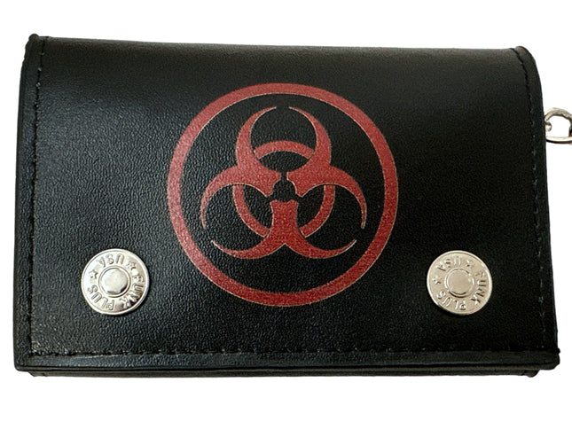 WP-BIO-BLK/RD  BIO HAZARD GENUINE  LEATHER