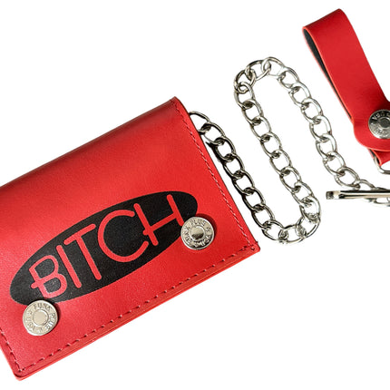 WP-BITCH-RED  GENUINE LEATHER