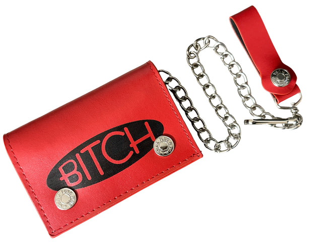 WP-BITCH-RED  GENUINE LEATHER
