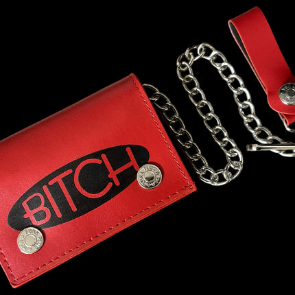 WP-BITCH-RED  GENUINE LEATHER