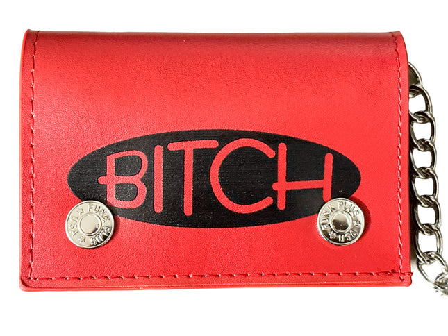 WP-BITCH-RED  GENUINE LEATHER