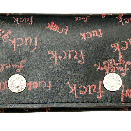 WP-FUCK-BLK/RD  GENUINE  LEATHER