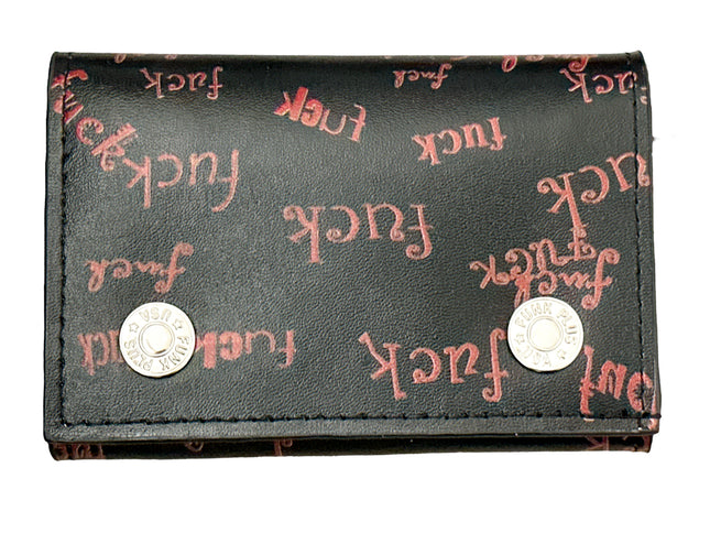 WP-FUCK-BLK/RD  GENUINE  LEATHER