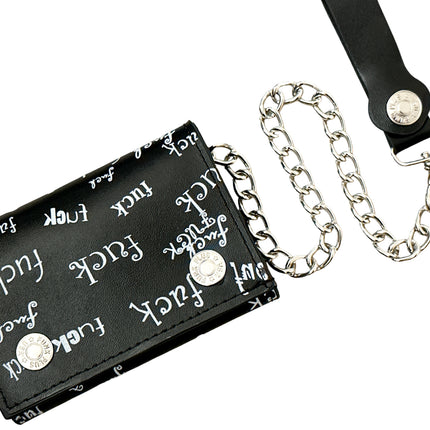 WP-FUCK-BLK  GENUINE  LEATHER