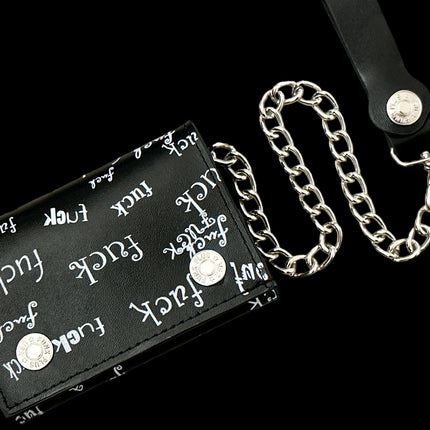 WP-FUCK-BLK  GENUINE  LEATHER