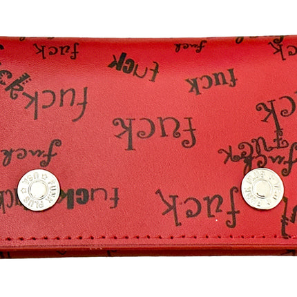 WP-FUCK-RED  GENUINE  LEATHER