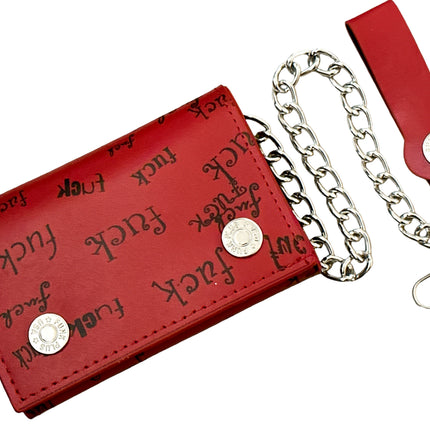 WP-FUCK-RED  GENUINE  LEATHER
