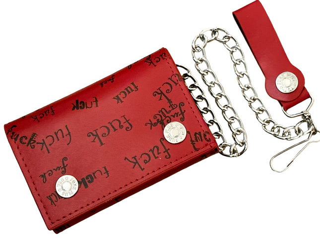 WP-FUCK-RED  GENUINE  LEATHER