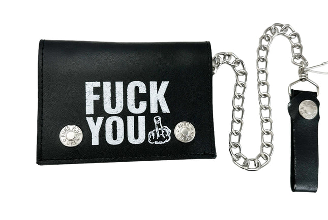 WP-FUCK YOU  GENUINE  LEATHER WALLET