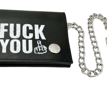 WP-FUCK YOU  GENUINE  LEATHER WALLET