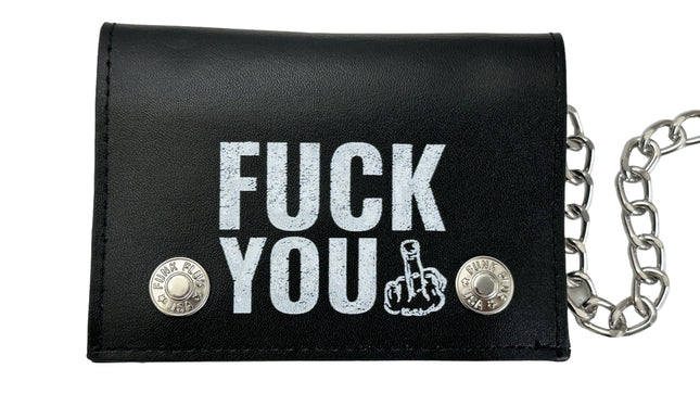 WP-FUCK YOU  GENUINE  LEATHER WALLET