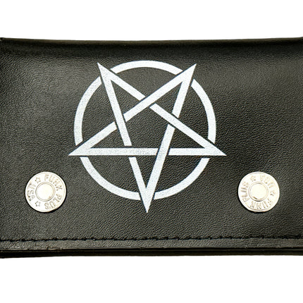 WP-PENTA-BLK PENTAGRAM GENUINE  LEATHER WALLET