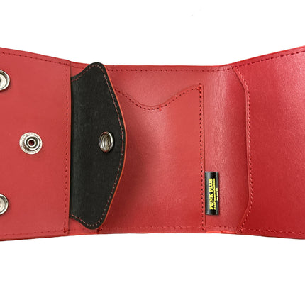 WP-SKULL-RED  GENUINE  LEATHER