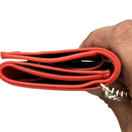WP-SKULL-RED  GENUINE  LEATHER