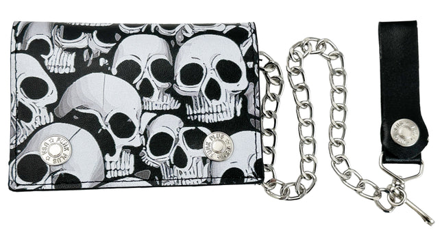 WP-SKULLZ YOU  GENUINE  LEATHER WALLET