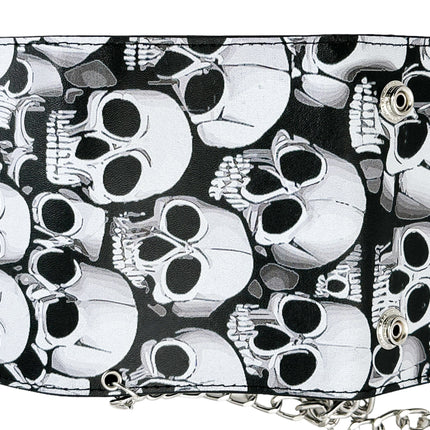 WP-SKULLZ YOU  GENUINE  LEATHER WALLET