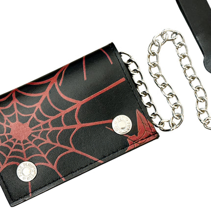 WP-SPIDER-BLK/RD  GENUINE LEATHER