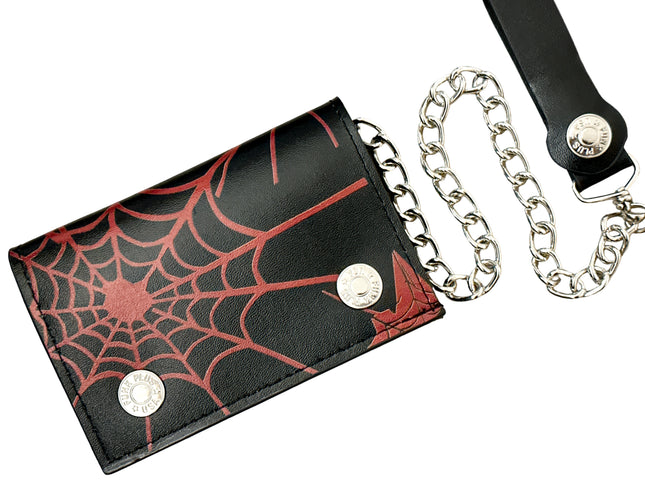 WP-SPIDER-BLK/RD  GENUINE LEATHER