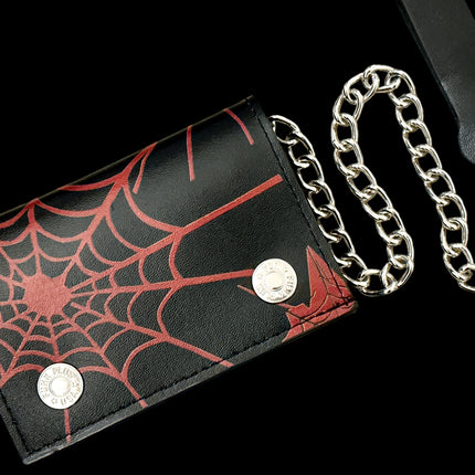 WP-SPIDER-BLK/RD  GENUINE LEATHER