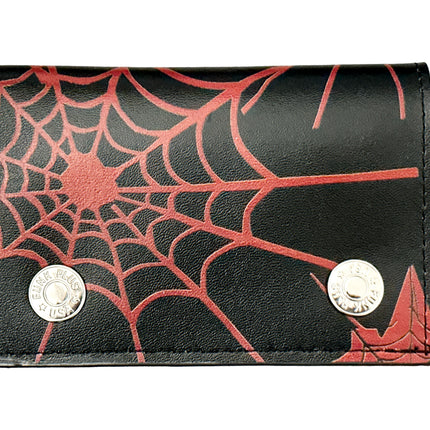 WP-SPIDER-BLK/RD  GENUINE LEATHER