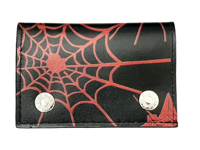 WP-SPIDER-BLK/RD  GENUINE LEATHER