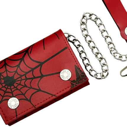 WP-SPIDER-RED  GENUINE LEATHER