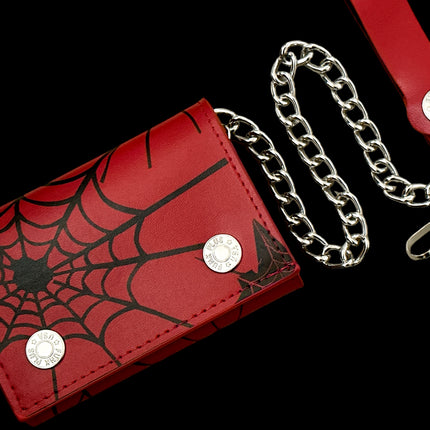 WP-SPIDER-RED  GENUINE LEATHER