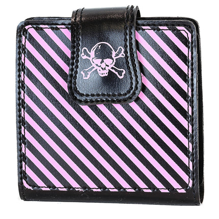 WSK401BK/PK SKULL STRIPE WALLET