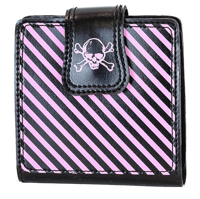 WSK401BK/PK SKULL STRIPE WALLET