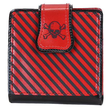 WSK401RED SKULL STRIPE WALLET