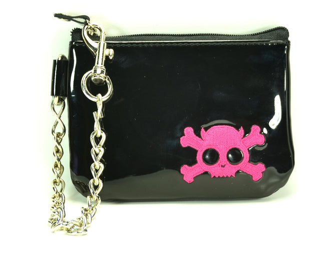 WSK702BLK/PK  SKULL PURSE WALLET