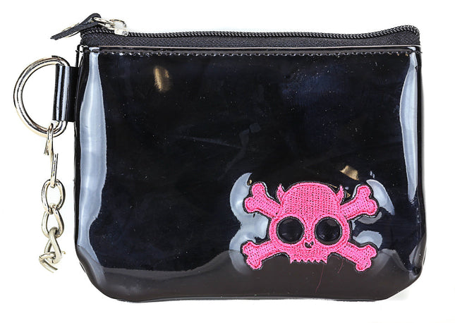 WSK702BLK/PK  SKULL PURSE WALLET