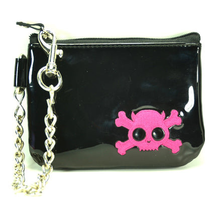 WSK702BLK/PK  SKULL PURSE WALLET